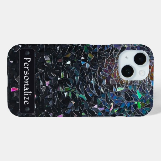 Custom Iridescent Abstract Stained Glass Pattern Case-Mate iPhone Case (Achterkant (horizontaal))