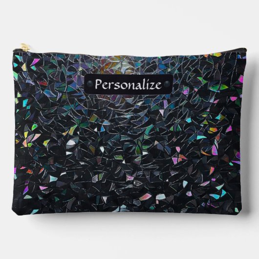 Custom Iridescent Abstract Stained Glass Pattern Etui (Voorkant)