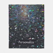 Custom Iridescent Abstract Stained Glass Pattern Fleece Deken (Voorkant)