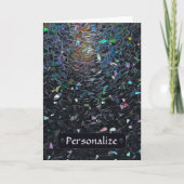 Custom Iridescent Abstract Stained Glass Pattern Kaart (Voorkant)