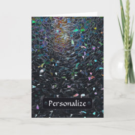 Custom Iridescent Abstract Stained Glass Pattern Kaart