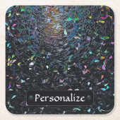 Custom Iridescent Abstract Stained Glass Pattern Kartonnen Onderzetters (Voorkant)