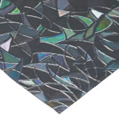 Custom Iridescent Abstract Stained Glass Pattern Korte Tafelloper (Hoek)