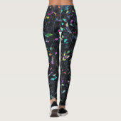Custom Iridescent Abstract Stained Glass Pattern Leggings (Achterkant)