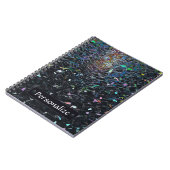 Custom Iridescent Abstract Stained Glass Pattern Notitieboek (Linkerzijde)