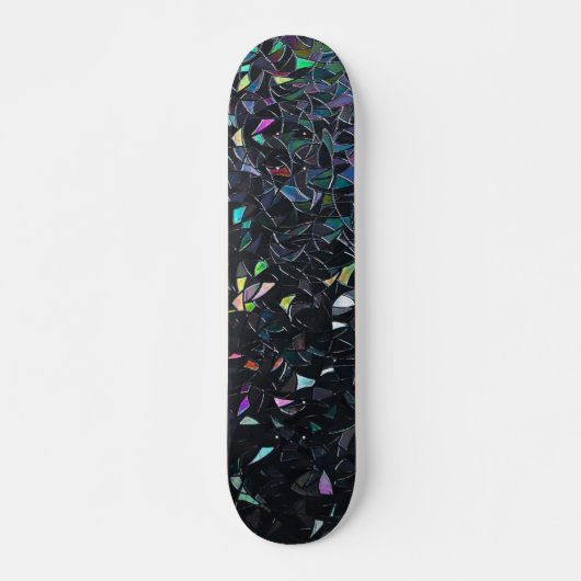 Custom Iridescent Abstract Stained Glass Pattern Persoonlijk Skateboard (Voorkant)