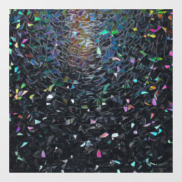 Custom Iridescent Abstract Stained Glass Pattern Raamsticker