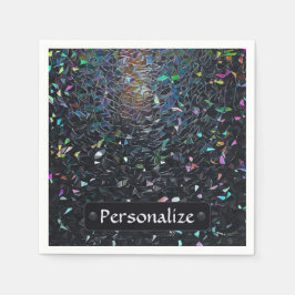 Custom Iridescent Abstract Stained Glass Pattern Servet