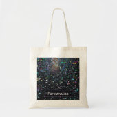 Custom Iridescent Abstract Stained Glass Pattern Tote Bag (Voorkant)