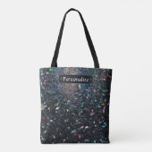 Custom Iridescent Abstract Stained Glass Pattern Tote Bag (Achterkant)