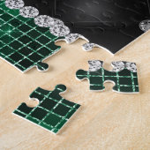 Custom Irish Dance Redhead Girl Green, Black Legpuzzel (Zijkant)