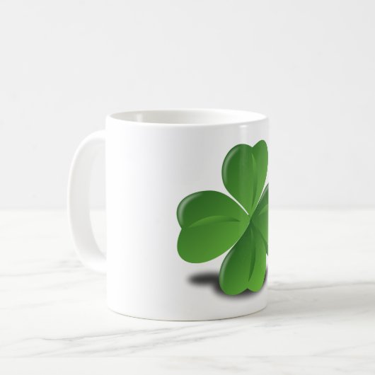 Custom Irish Lucky Shamrock Happy St Patrick Mok (Voorkant links)