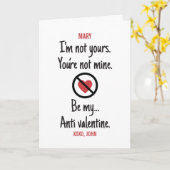 CUSTOM is mijn anti-valentijnsmiddel... geen flauw Kaart (Gele Bloem)