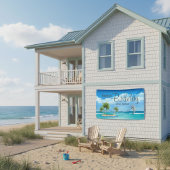 Custom Island Dolfijn Gelukkige Verjaardag Banner