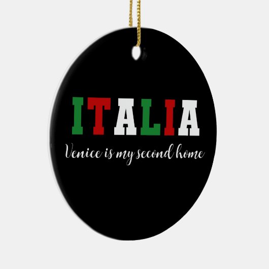 Custom Italia Italië Trip Souvenir Kerstcadeau Keramisch Ornament (Rechts)