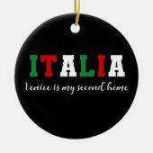 Custom Italia Italië Trip Souvenir Kerstcadeau Keramisch Ornament (Voorkant)