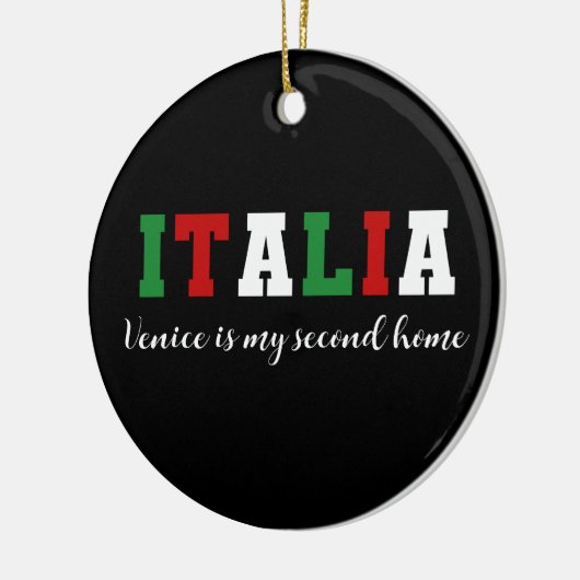 Custom Italia Italië Trip Souvenir Kerstcadeau Keramisch Ornament (Links)