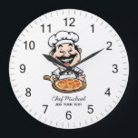 Custom Italian Pizzeria Pizza Kitchen / Restaurant Grote Klok<br><div class="desc">Bring the warm, inviting atmosphere of an authentic Italian kitchen into your space with this Italian Pizzeria Pizza Kitchen or Restaurant Round Large Clock. Inspired by classic Italian pizzerias, this stylish wall clock adds a delicious touch of culinary charm to any kitchen, dining area, café, or restaurant.</div>