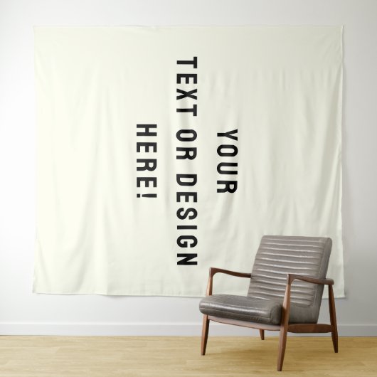 Custom Ivory Tapestry Personalized Wall Decor Wandkleed (In Situ (horizontaal))