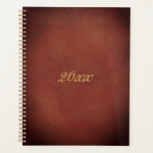 Custom Jaar Faux Leather Look Planner (Voorkant)