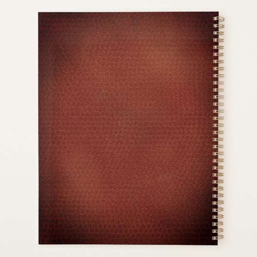 Custom Jaar  Faux Leather Look Planner (Achterkant)