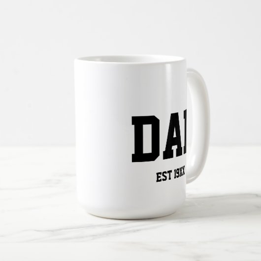 Custom jaar vaders dag vader opgericht vader gift koffiemok (Voorkant rechts)