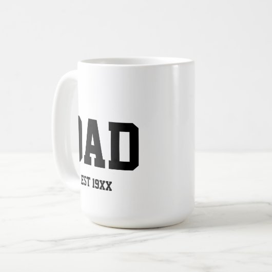 Custom jaar vaders dag vader opgericht vader gift koffiemok (Voorkant links)