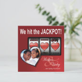Custom Jackpot Las Vegas Save the Date (Staand voorkant)