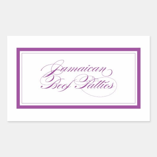 Custom_Jamaicaanse rundvlees Patties Rechthoekige Sticker (Voorkant)