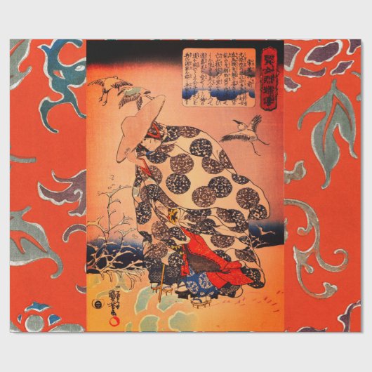CUSTOM JAPANESE AFDRUKpapier Cadeaupapier (Vlak)