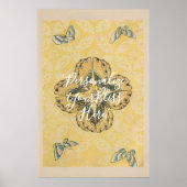 CUSTOM Japanese Butterfly Floral Pattern Art | Poster (Voorkant)