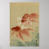 CUSTOM Japanese Goldfish Good Luck Art Print  (Voorkant)