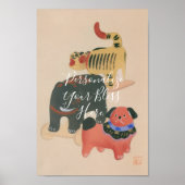 CUSTOM.Japanese Ukiyo-e Style Wall Art Poster (Voorkant)