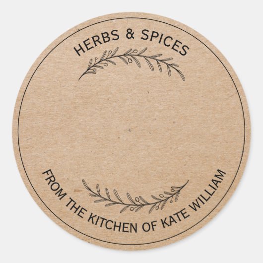 Custom Jar / Spice Blank Sticker Label (Voorkant)