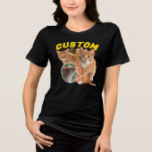 CUSTOM JE EIGEN Bootleg Idee Hier, bootleg huisdie Tri-Blend Shirt (Voorkant)