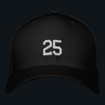 Custom Jersey Number Embroidered Baseball Cap<br><div class="desc">Upgrade your look with this custom jersey number baseball cap,  featuring detailed embroidery for a sharp,  professional finish. Designed for comfort and style,  it’s perfect for sports fans,  team events,  or anyone who loves personalized gear. Durable,  versatile,  and eye-catching,  this cap makes every outfit stand out.</div>
