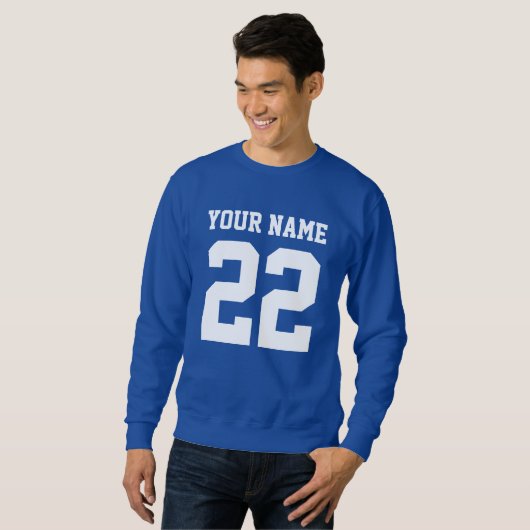 Custom jersey nummer football sweatshirt voor mann (Voorkant volledig)