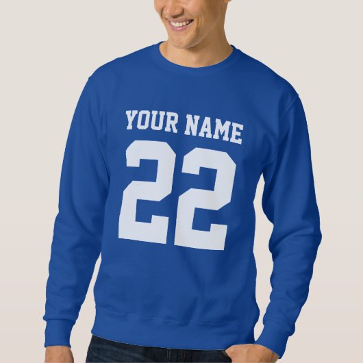 Custom jersey nummer football sweatshirt voor mann (Voorkant)