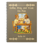 Custom Jesus & Coffee Crayon Art Prayer Journal Notitieboek (Voorkant)