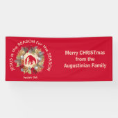 Custom JESUS IS DE REASON-kerstbanner Spandoek (Horizontaal)