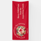 Custom JESUS IS DE REASON-kerstbanner Spandoek (Verticaal)