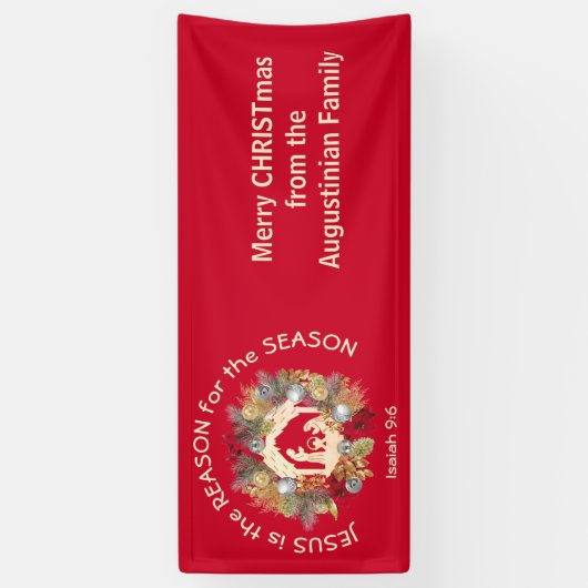 Custom JESUS IS DE REASON-kerstbanner Spandoek (Verticaal)