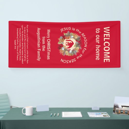 Custom JESUS IS DE REASON-kerstbanner Spandoek (Beurs)