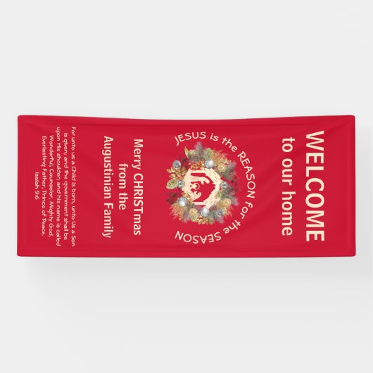 Custom JESUS IS DE REASON-kerstbanner Spandoek (Horizontaal)