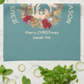 Custom JESUS IS DE REDEN VOOR Kerstmis Theedoek (Gevouwen)