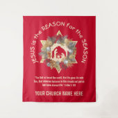 Custom JESUS IS DE REDEN VOOR Kerstmis Wandkleed (Voorkant)