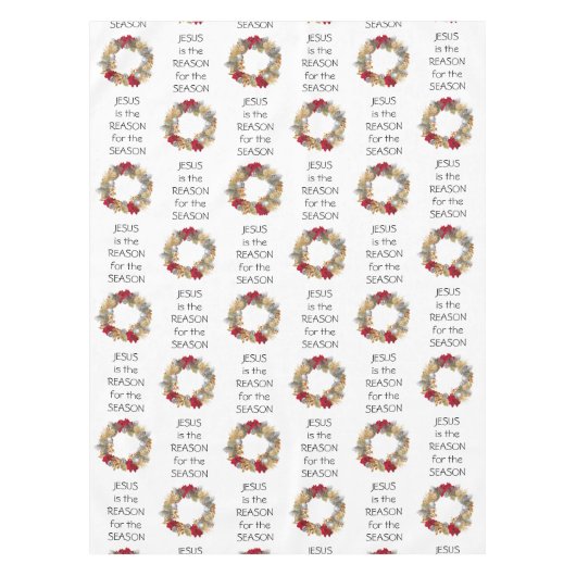 Custom JESUS REDEN SEIZOEN Kerstmis Tafelkleed (Voorkant)