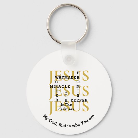 Custom JESUS Waymaker Christelijk Sleutelhanger (Voorkant)