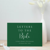 Custom Jewel Emerald Green Letters aan de bruid Gastenboek