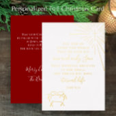 Custom John 3:16 Original Nativity Christmas Gold Folie Feestdagenkaart